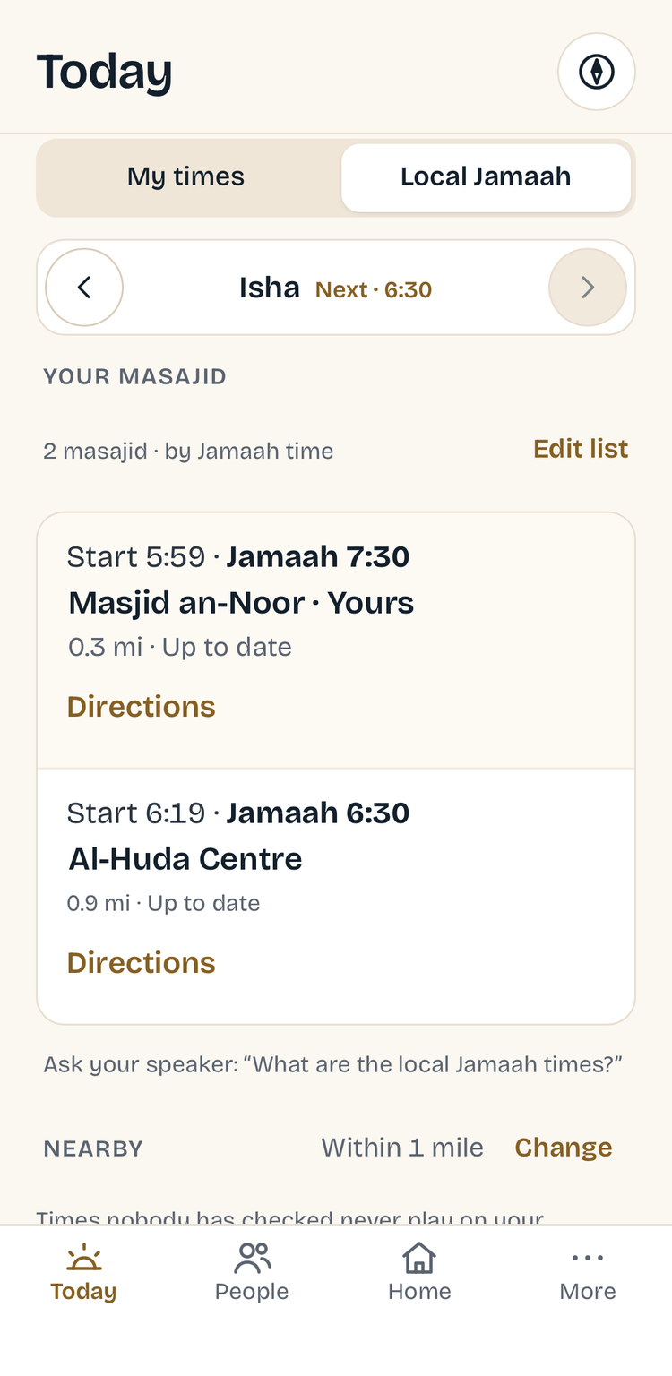 Muezzin app — Local Jamaah