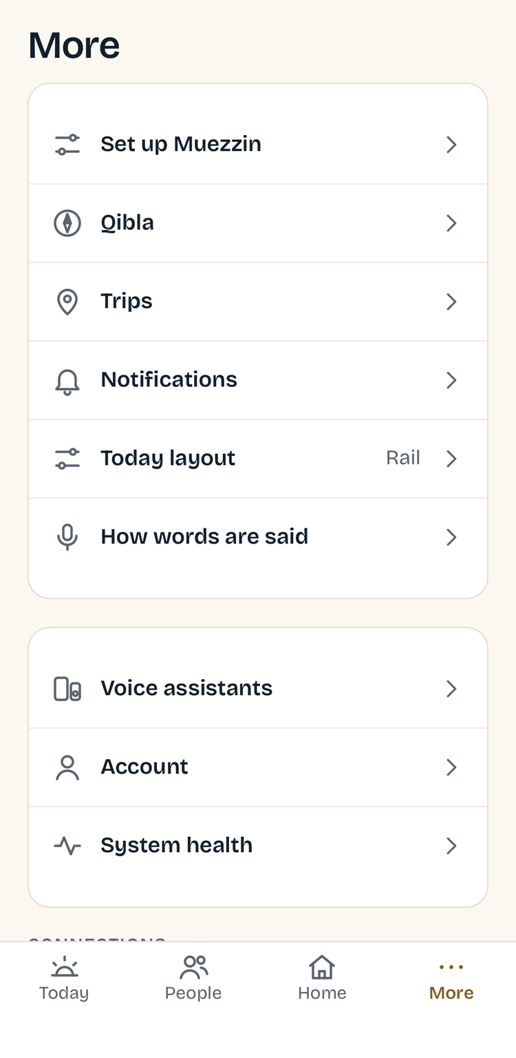 Muezzin app — More